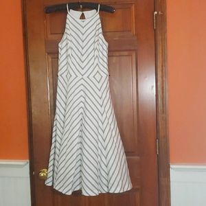 WHBM halter sleeveless dress size 2 black/white